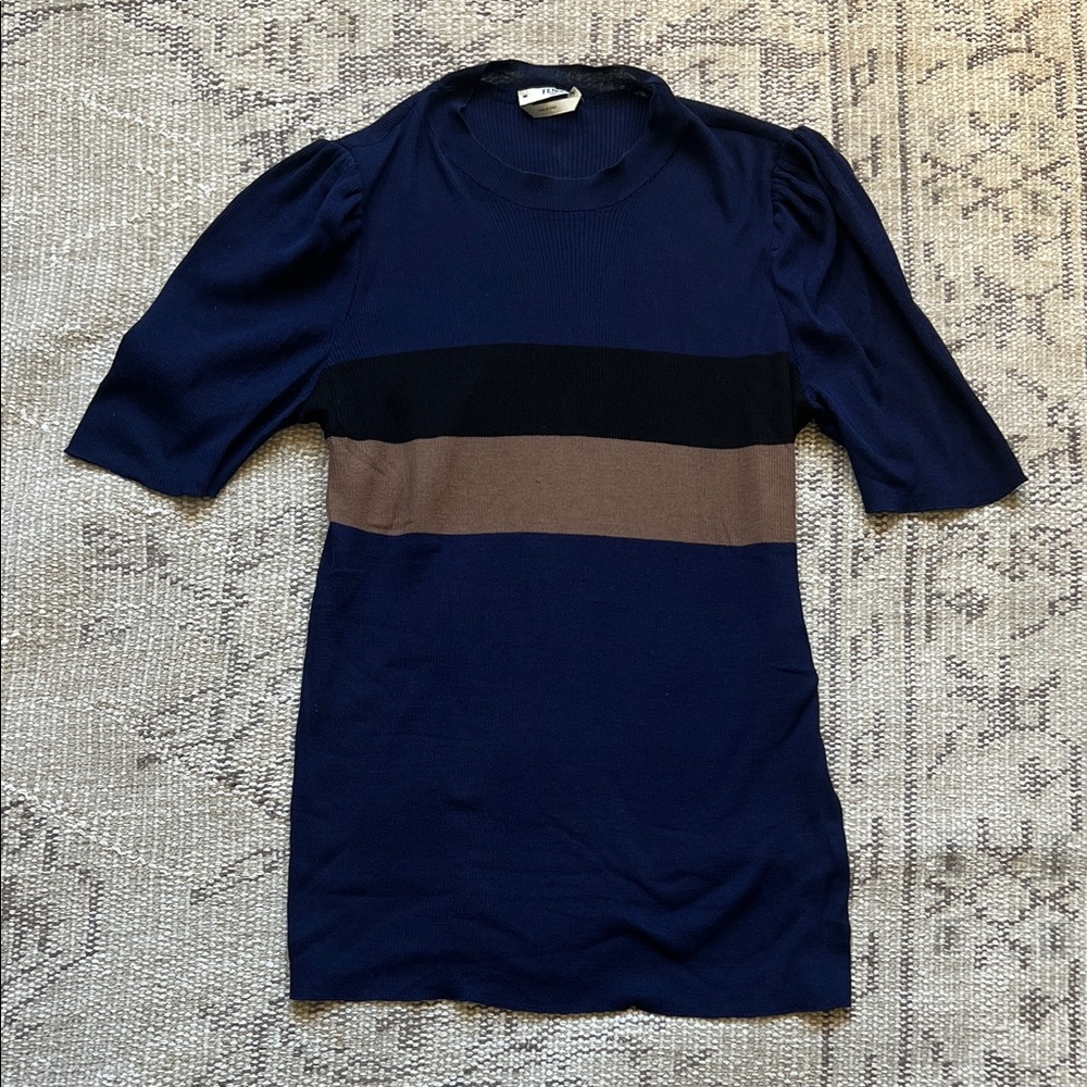 Fendi Navy Knit Top